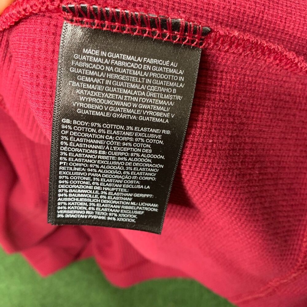 Sz XL The North Face Mens Waffle Long Sleeve Henley Beetroot Red NF0A7USJ - Picture 6 of 7